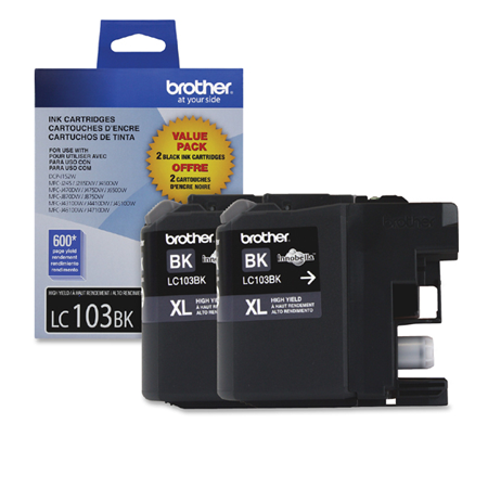 Brother Ink Cartridge Black 600 Pages 2pk (lc1032pks)